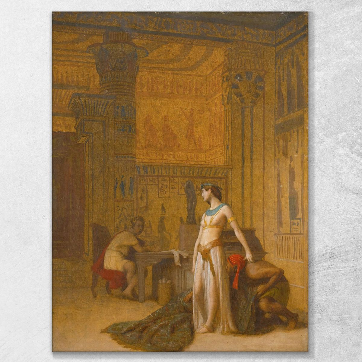 Cleopatra And Caesar Jean-Léon Gérôme jlg38 canvas print 