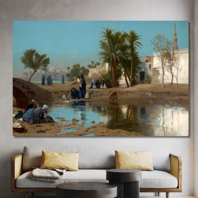 Fellah Women Drawing Water Jean-Léon Gérôme jlg50 canvas print 