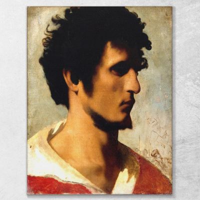 Head Of A Peasant From The Roman Countryside Jean-Léon Gérôme jlg57 canvas print 
