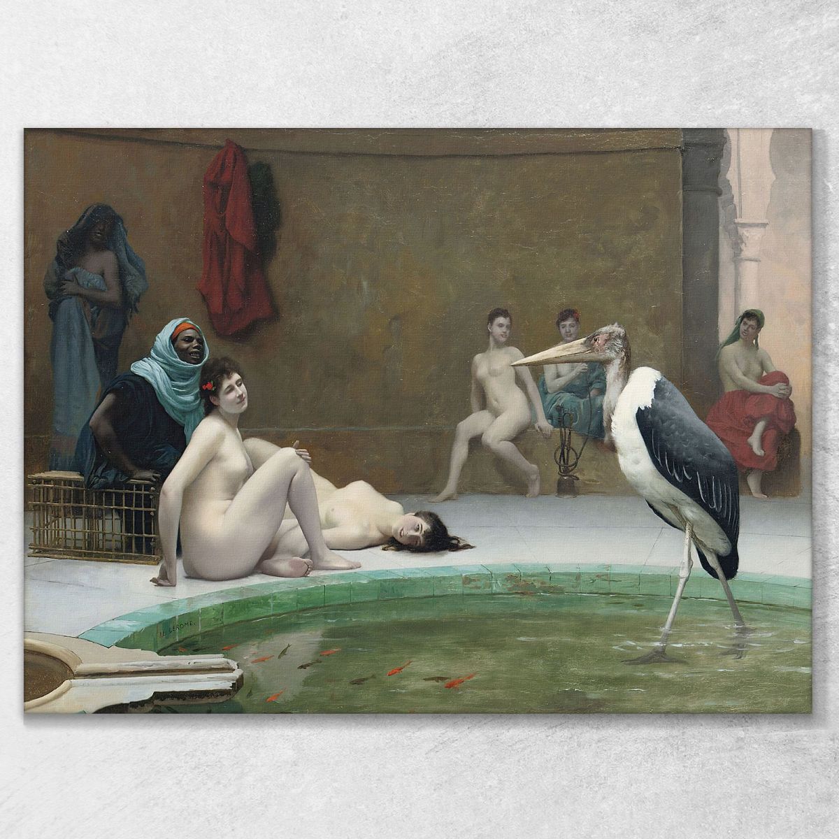Le Marabout In The Harem Bath Jean-Léon Gérôme jlg73 canvas print 