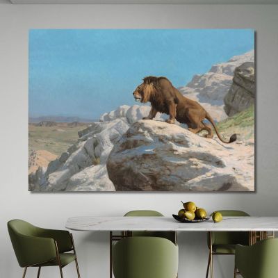 Lion On The Watch Jean-Léon Gérôme jlg80 canvas print 