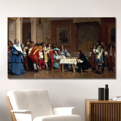 Louis Xiv And Molière Jean-Léon Gérôme jlg82 canvas print 