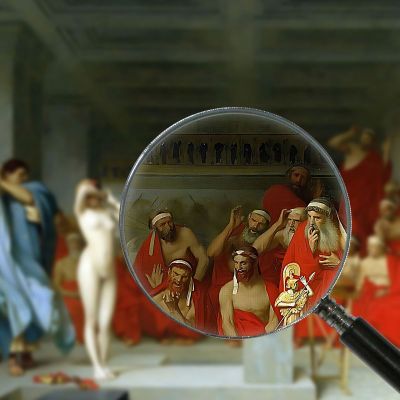 Phryne Revealed Before The Areopagus Jean-Léon Gérôme jlg93 canvas print