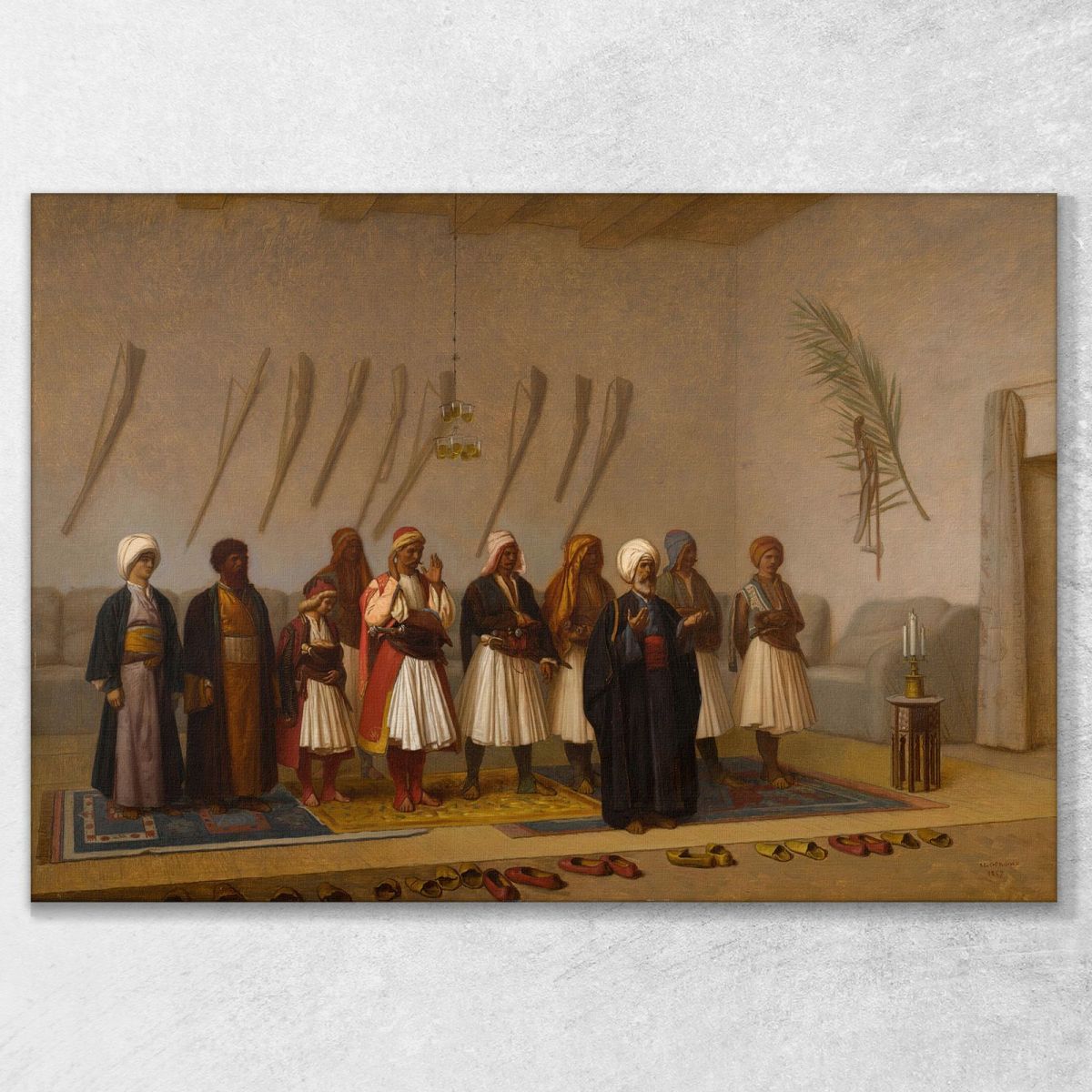 Prayer In The House Of The Arnaut Chief Jean-Léon Gérôme jlg104 canvas print 