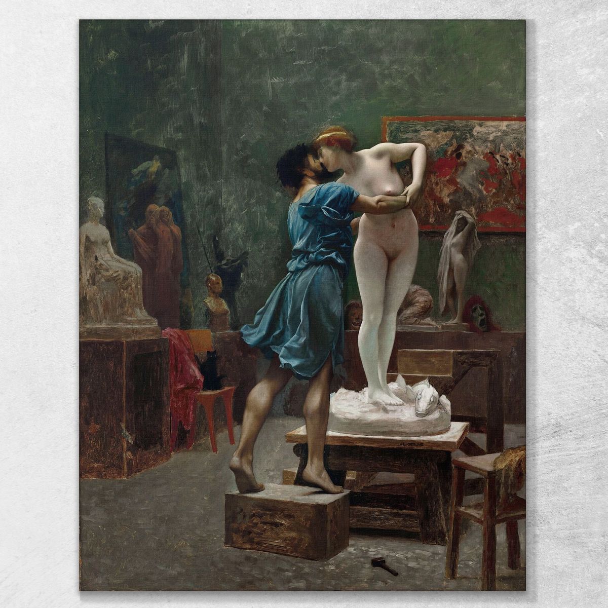 Pygmalion And Galatea Oil Sketch Jean-Léon Gérôme jlg111 canvas print 