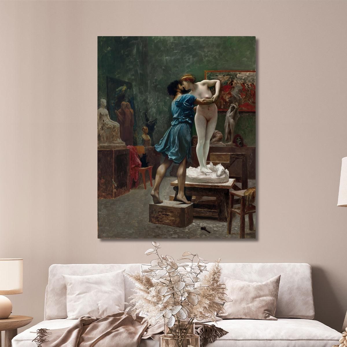 Pygmalion And Galatea Oil Sketch Jean-Léon Gérôme jlg111 canvas print 