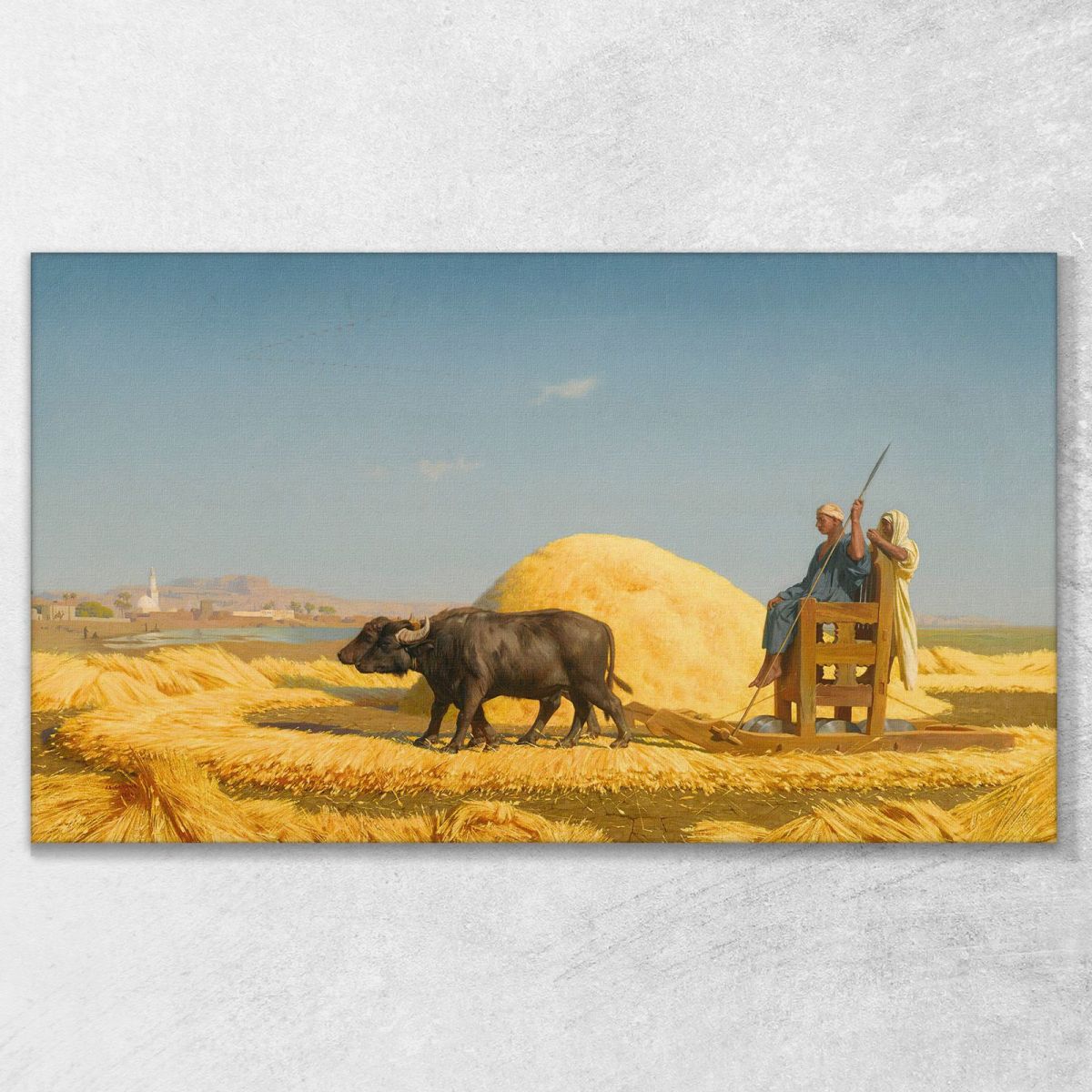 The Grain Threshers Egypt Jean-Léon Gérôme jlg136 canvas print 