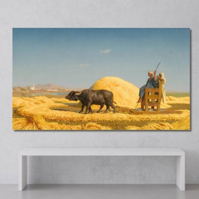 The Grain Threshers Egypt Jean-Léon Gérôme jlg136 canvas print 