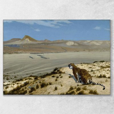 Tiger On The Watch Jean-Léon Gérôme jlg154 canvas print 