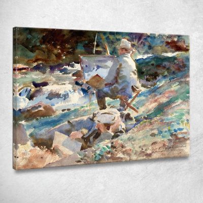 An Artist At His Easel John Singer Sargent jss13 canvas print 