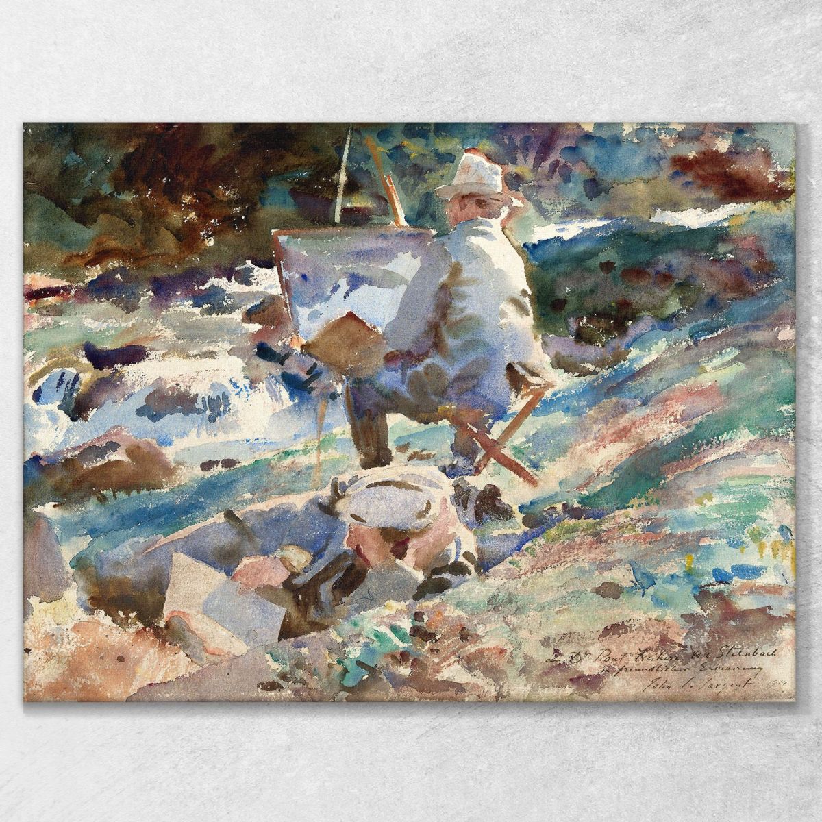 An Artist At His Easel John Singer Sargent jss13 canvas print 
