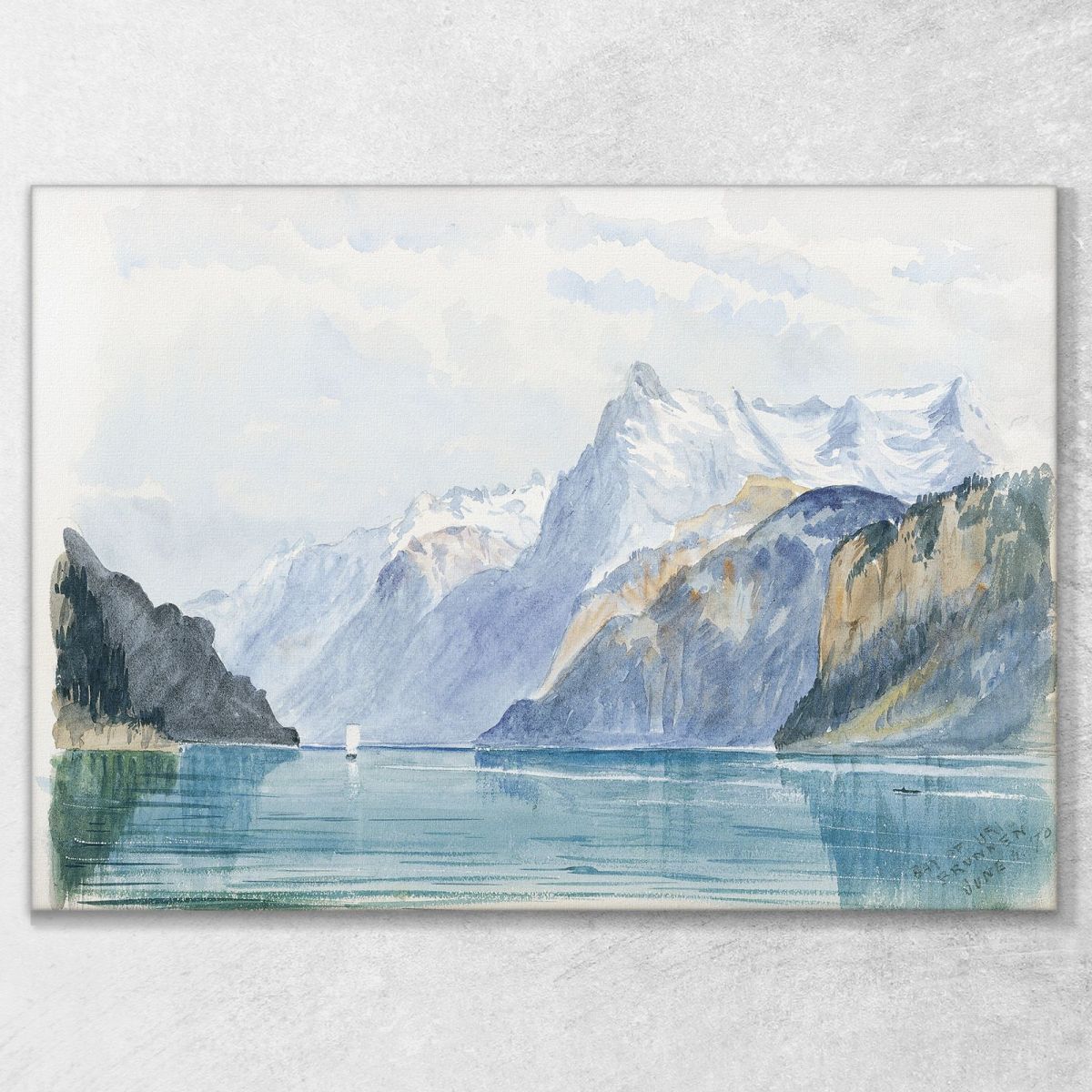 Bay Of Uri Brunnen From Switzerland John Singer Sargent jss20 canvas print 