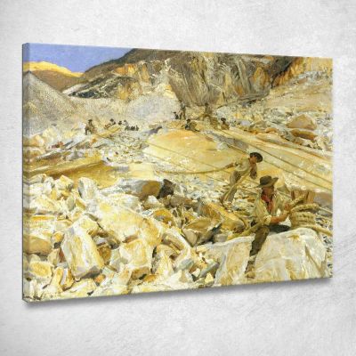 Bringing Down Marble From The Quarries To Carrara John Singer Sargent jss30 canvas print 