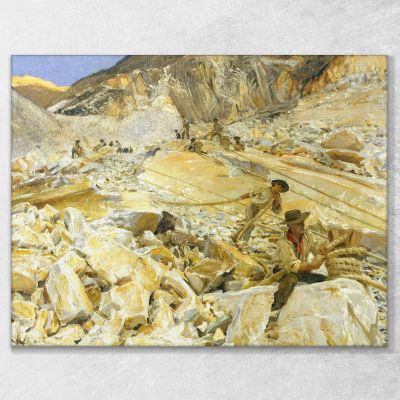 Bringing Down Marble From The Quarries To Carrara John Singer Sargent jss30 canvas print 