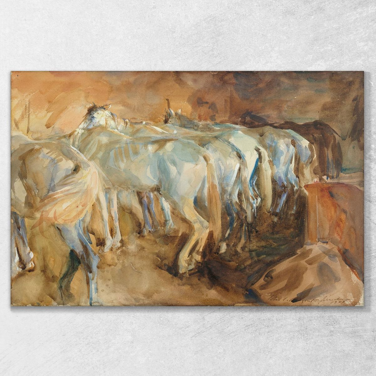 Bus Horses In Jerusalem John Singer Sargent jss32 canvas print 