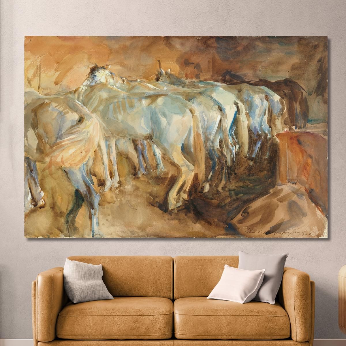 Bus Horses In Jerusalem John Singer Sargent jss32 canvas print 