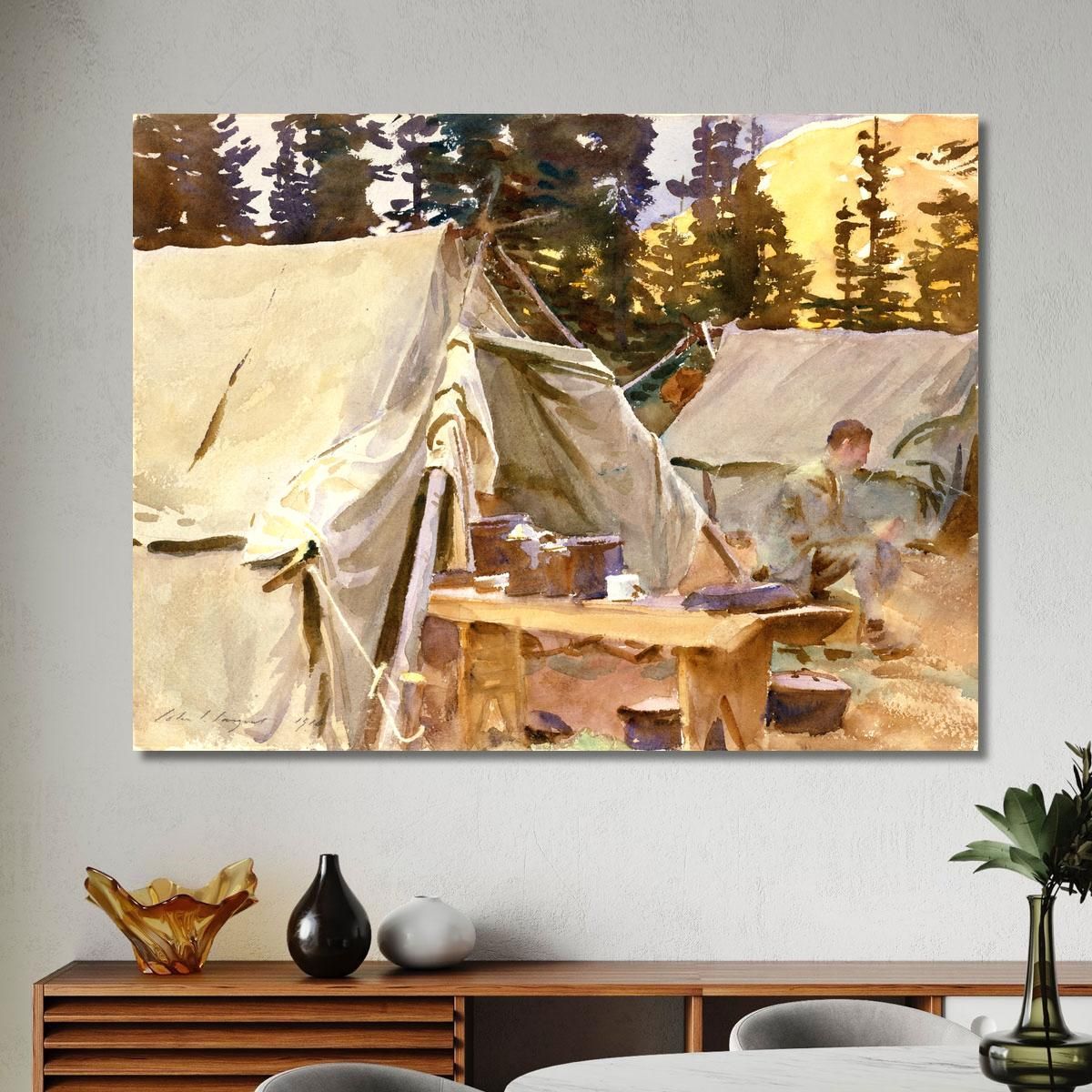 Camp At Lake O Hara John Singer Sargent jss35 canvas print 