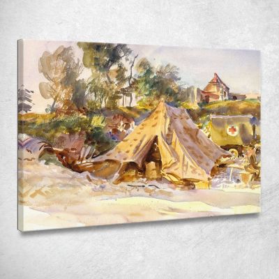 Camp With Ambulance John Singer Sargent jss36 canvas print 