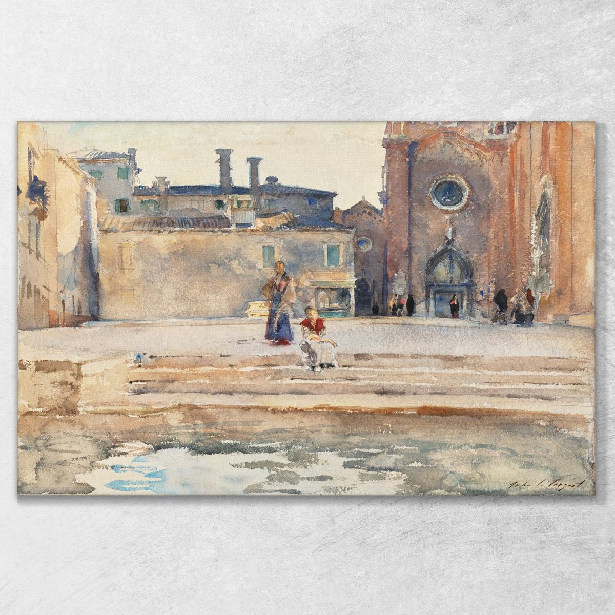Campo Dei Frari Venice John Singer Sargent jss37 canvas print 