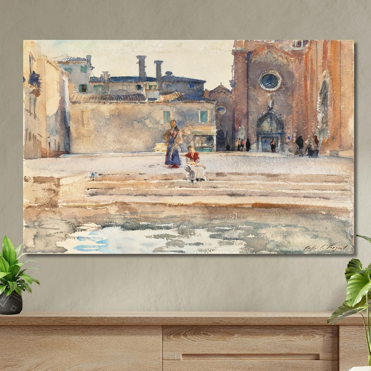 Campo Dei Frari Venice John Singer Sargent jss37 canvas print 
