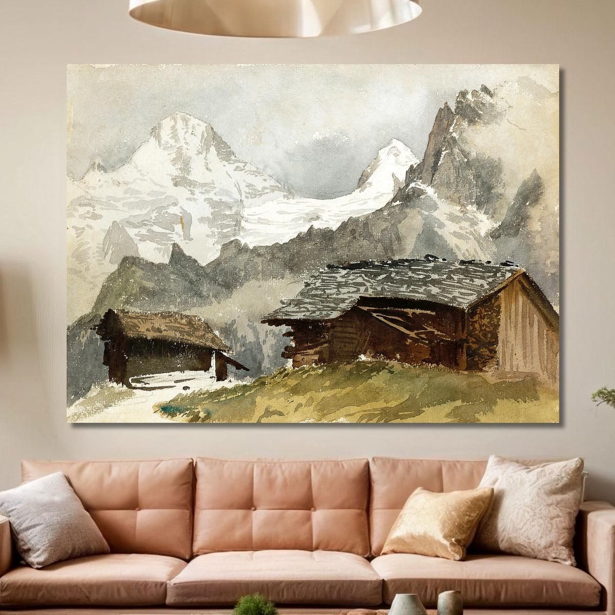 Chalets Breithorn Mürren John Singer Sargent jss42 canvas print 