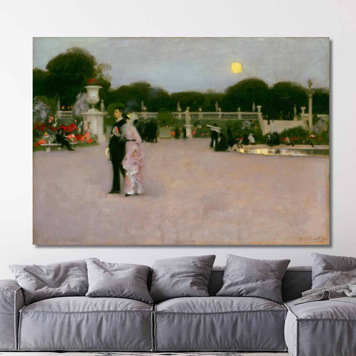 In The Luxembourg Gardens John Singer Sargent jss114 canvas print 