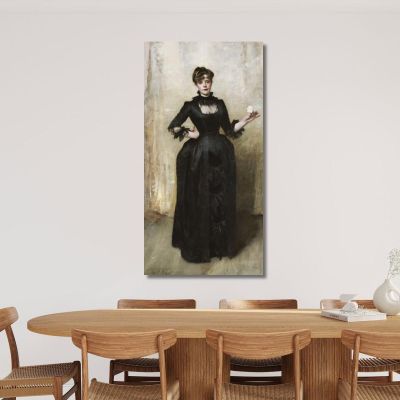 Lady With The Rose John Singer Sargent jss127 canvas print 