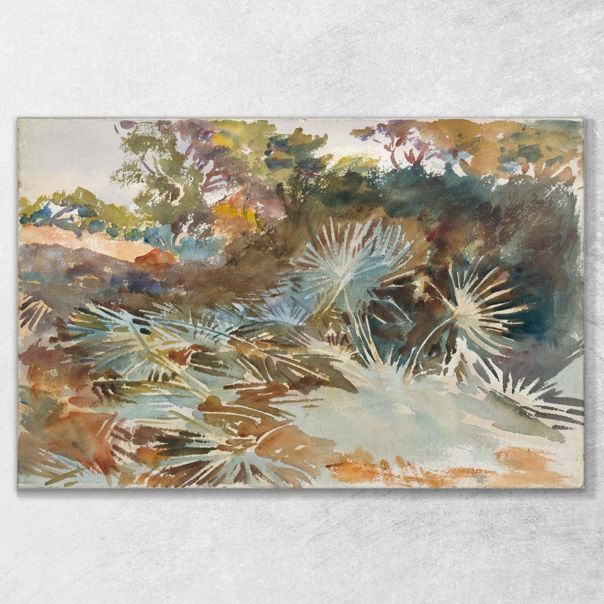 Landscape With Palmettos John Singer Sargent jss132 canvas print 