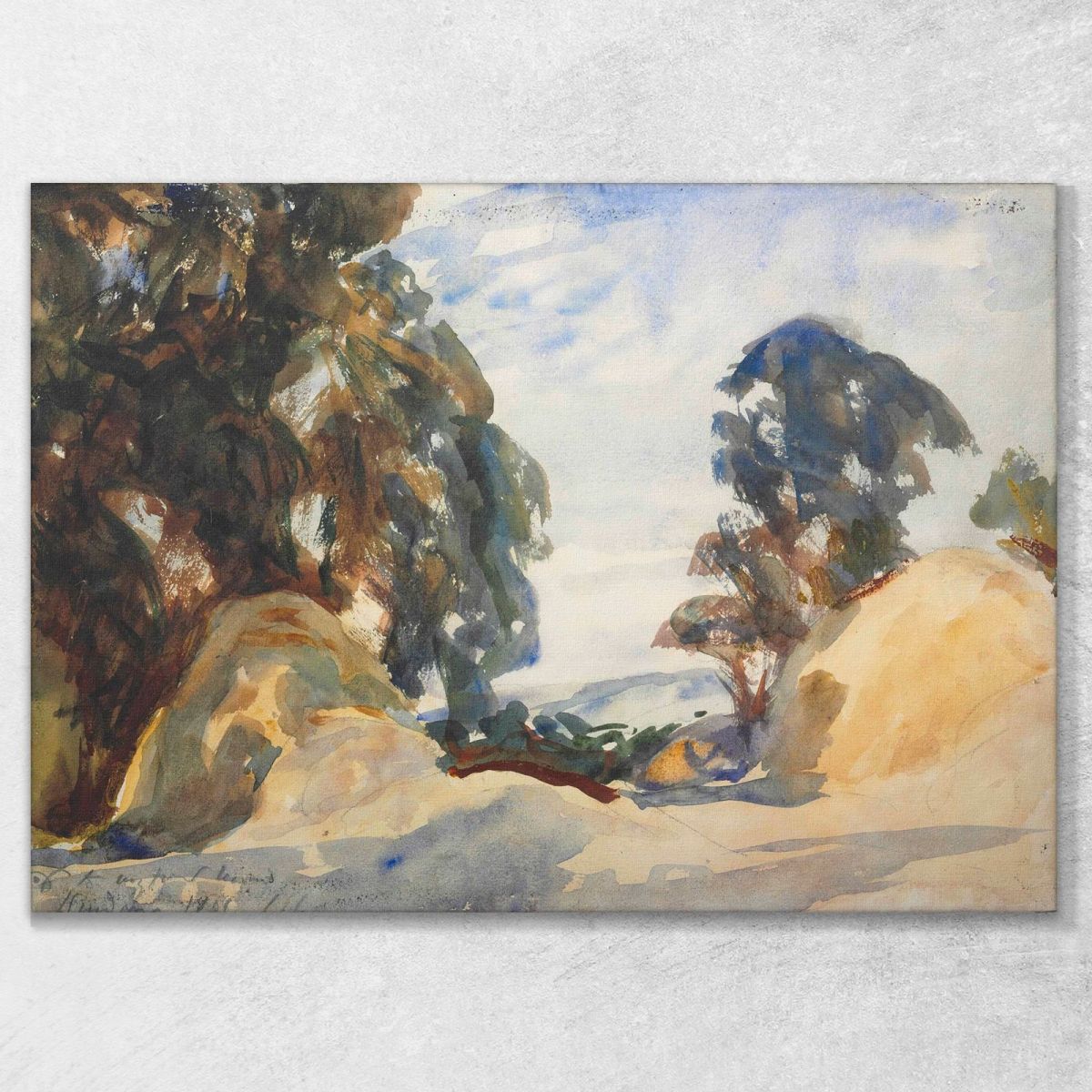 Landscape With Trees John Singer Sargent jss133 canvas print 