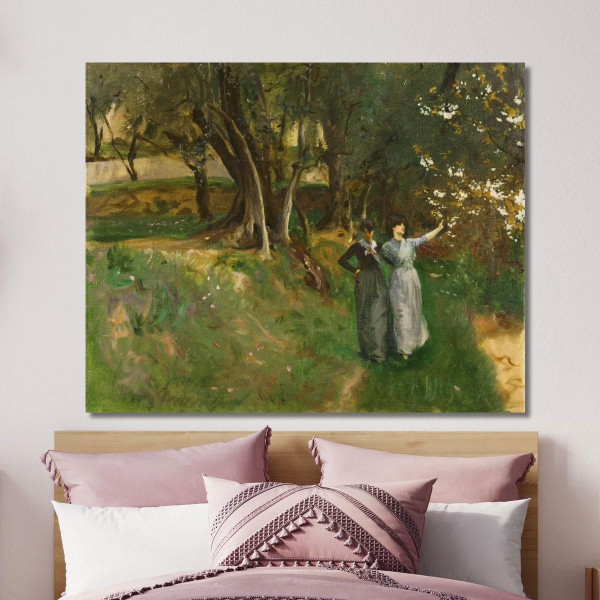 Landscape With Women In Foreground John Singer Sargent jss134 canvas print 