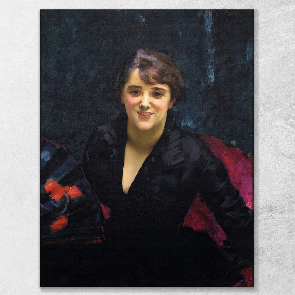 Madame Errazuriz Or The Lady In Black John Singer Sargent jss141 canvas print 
