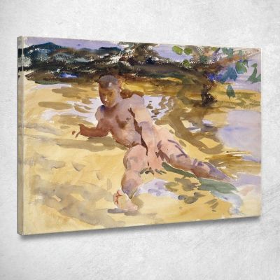 Man On Beach Florida John Singer Sargent jss153 canvas print 