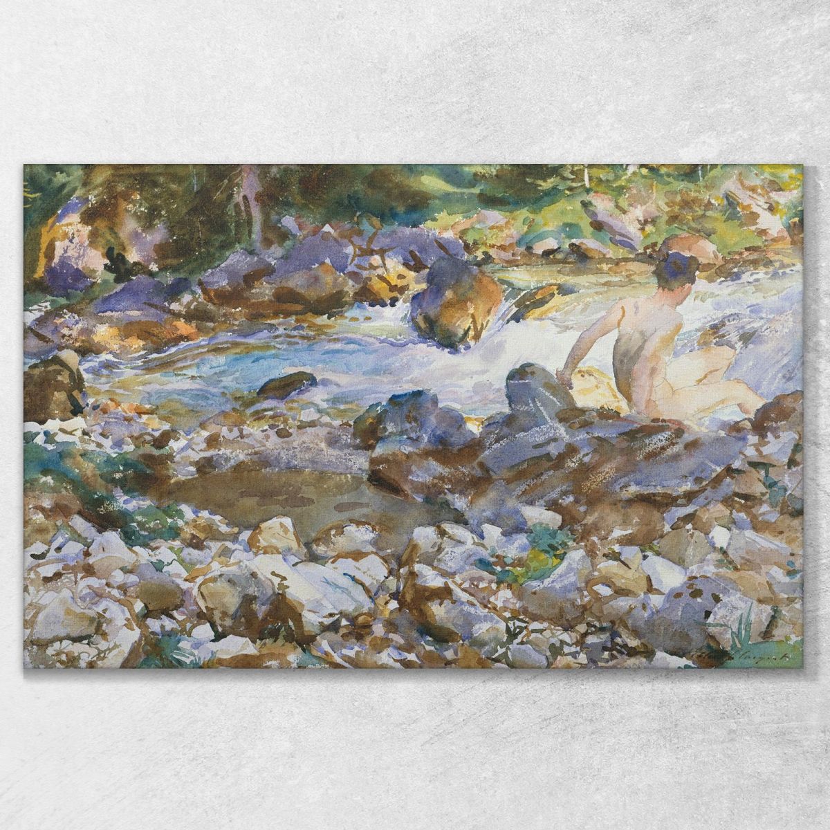 Mountain Stream John Singer Sargent jss174 canvas print 