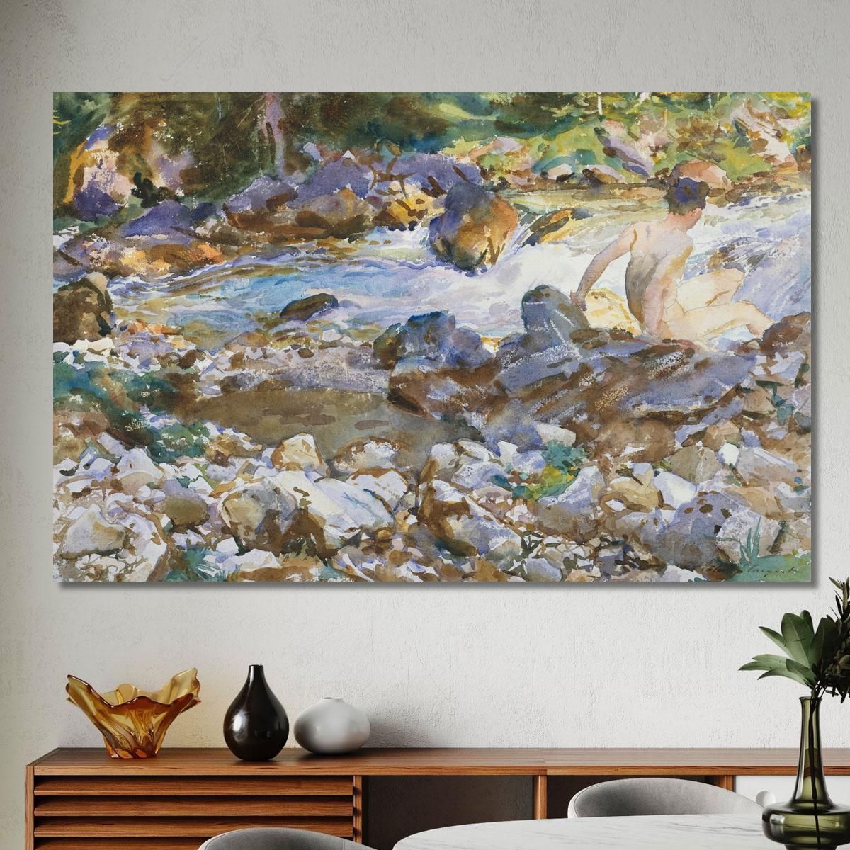 Mountain Stream John Singer Sargent jss174 canvas print 