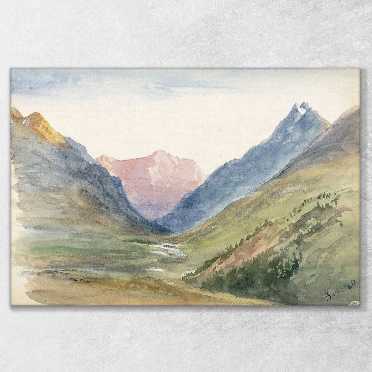 Mountain View At Bormio John Singer Sargent jss177 canvas print 