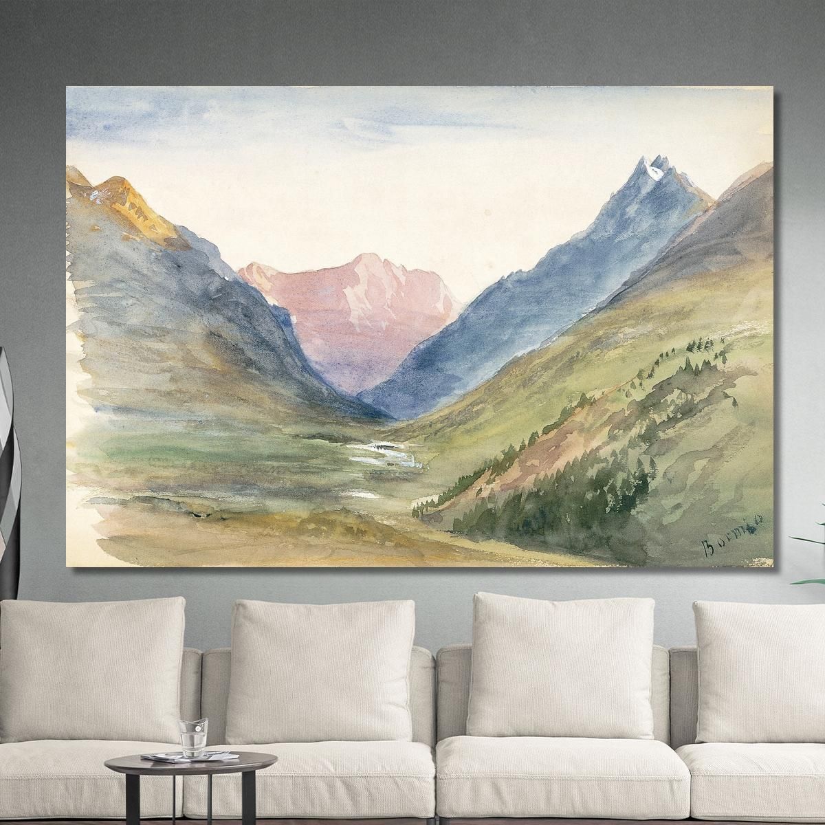 Mountain View At Bormio John Singer Sargent jss177 canvas print 