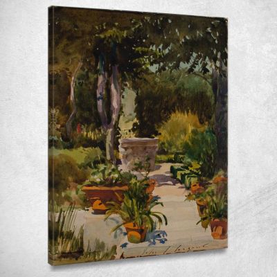 Mrs. Thayer'S Garden Massachusetts John Singer Sargent jss198 canvas print 