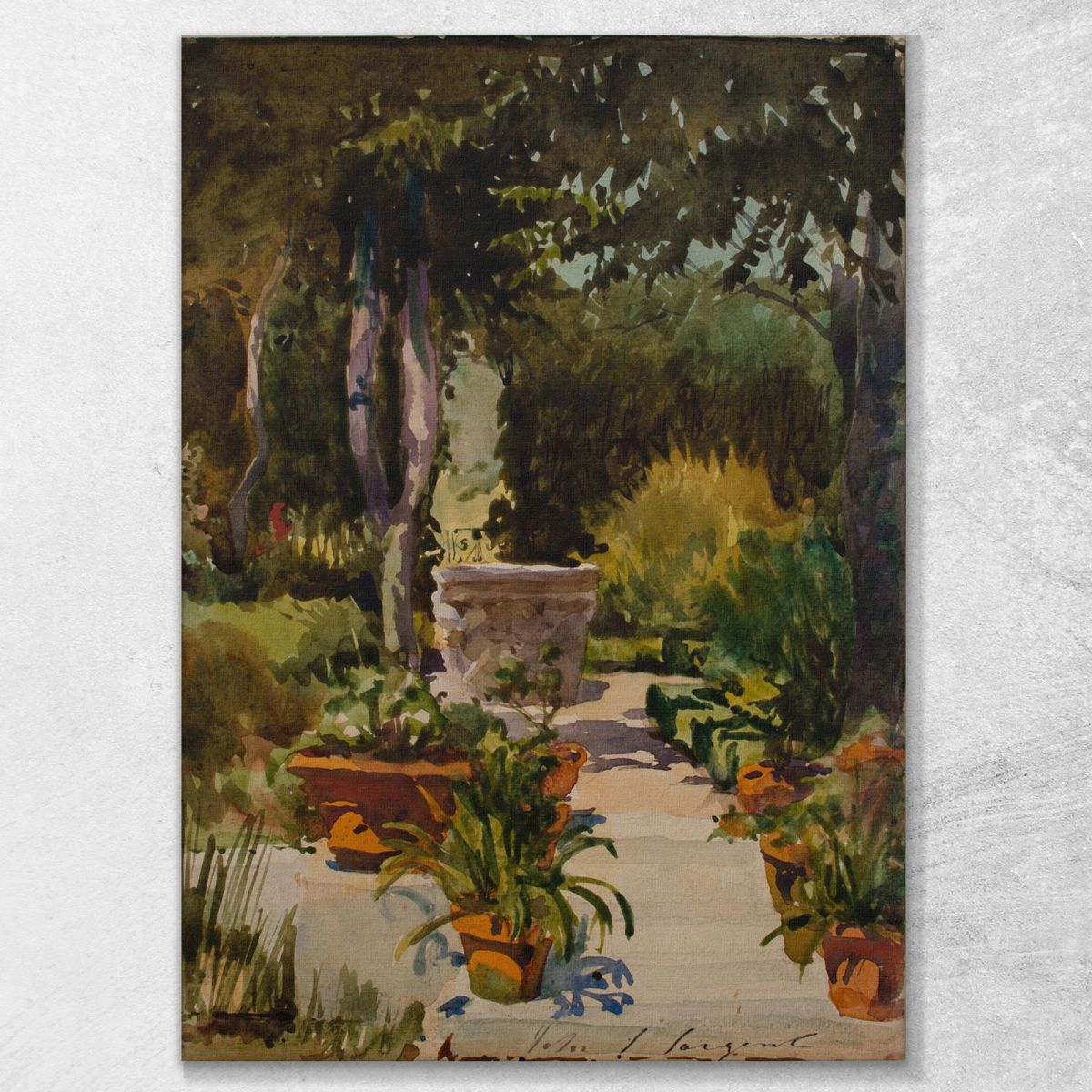 Mrs. Thayer'S Garden Massachusetts John Singer Sargent jss198 canvas print 