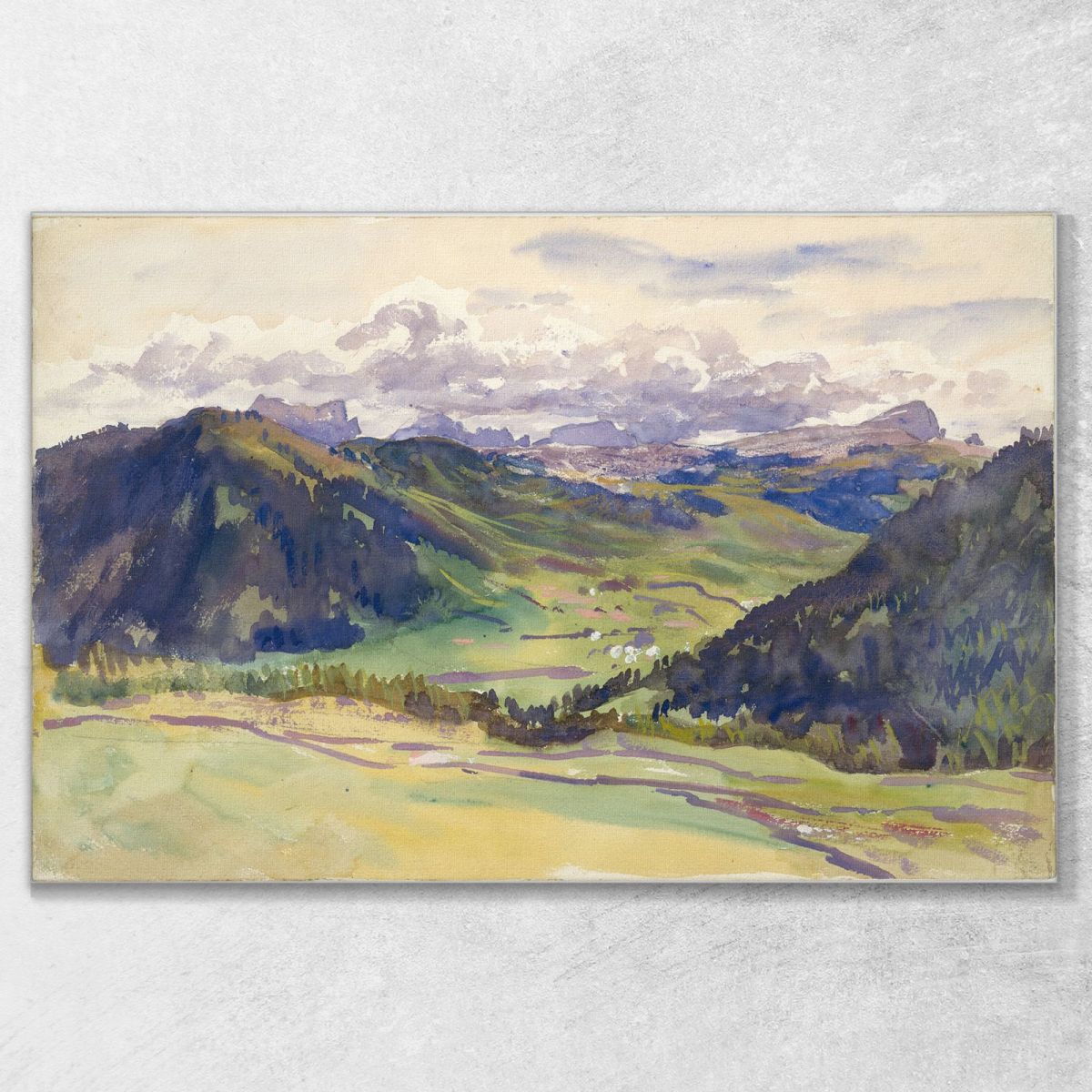 Open Valley Dolomites John Singer Sargent jss208 canvas print 