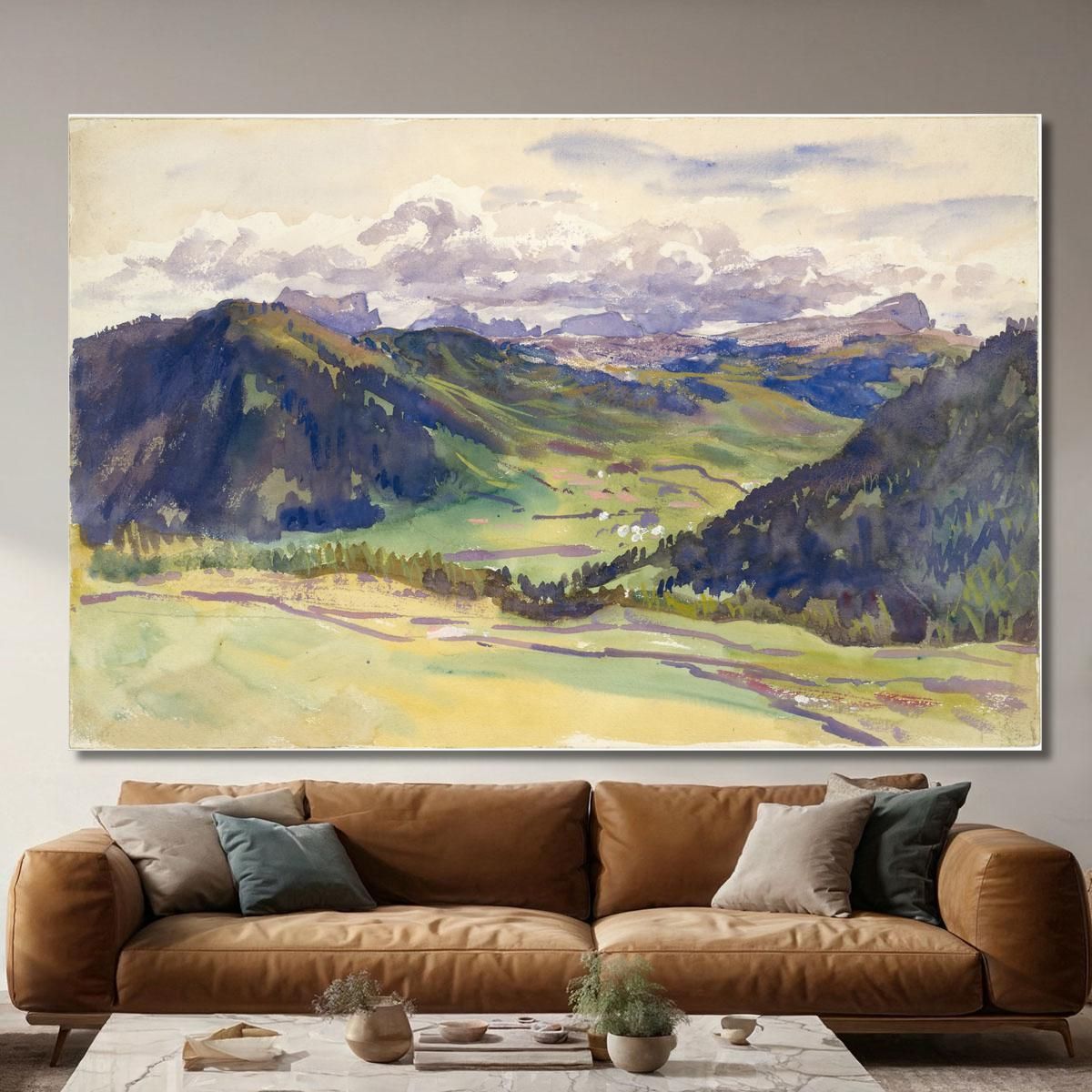 Open Valley Dolomites John Singer Sargent jss208 canvas print 