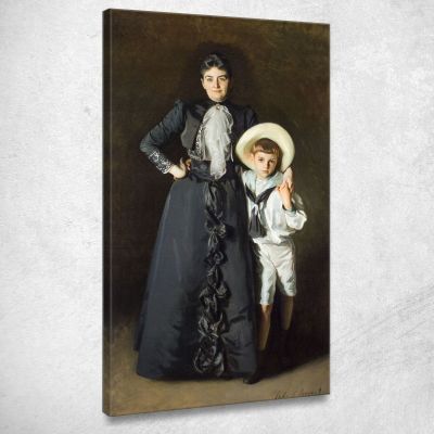 Portrait Of Mrs Edward L Davis And Her Son Livingston Davis John Singer Sargent jss239 canvas print 