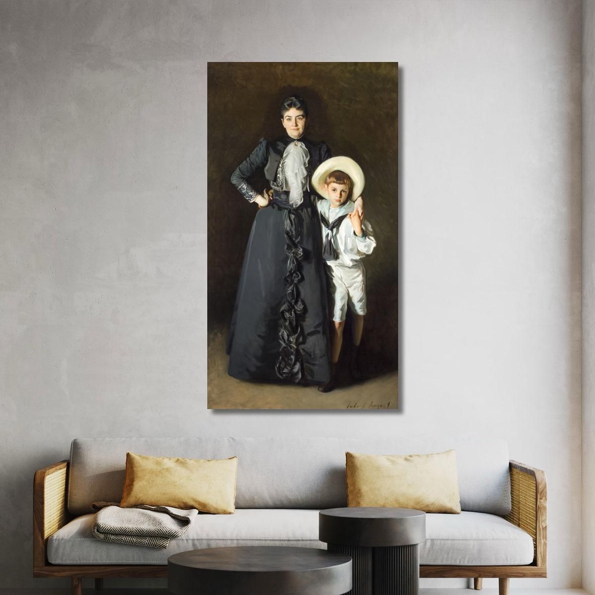 Portrait Of Mrs Edward L Davis And Her Son Livingston Davis John Singer Sargent jss239 canvas print 