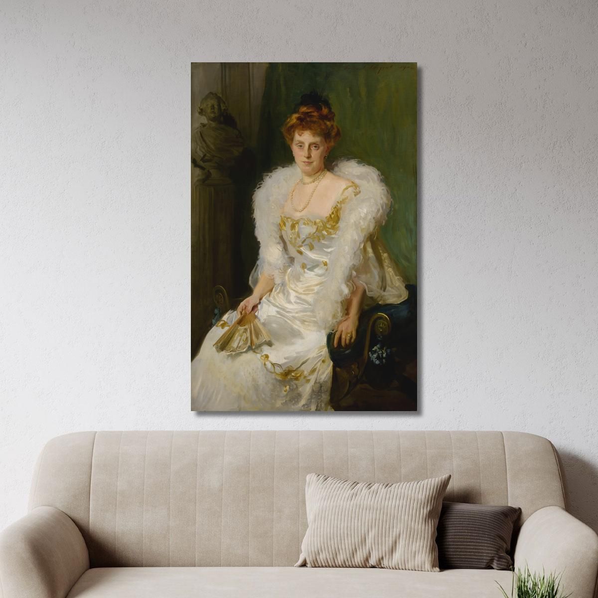 Portrait Of Mrs. Charles Beatty Alexander John Singer Sargent jss241 canvas print 