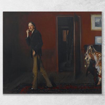 Robert Louis Stevenson And His Wife John Singer Sargent jss256 canvas print 