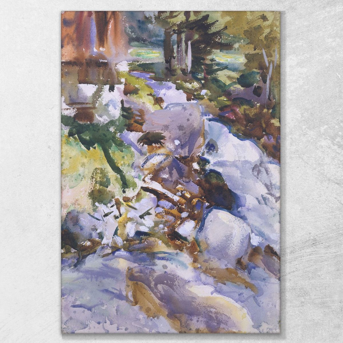 Rushing Brook John Singer Sargent jss259 canvas print 