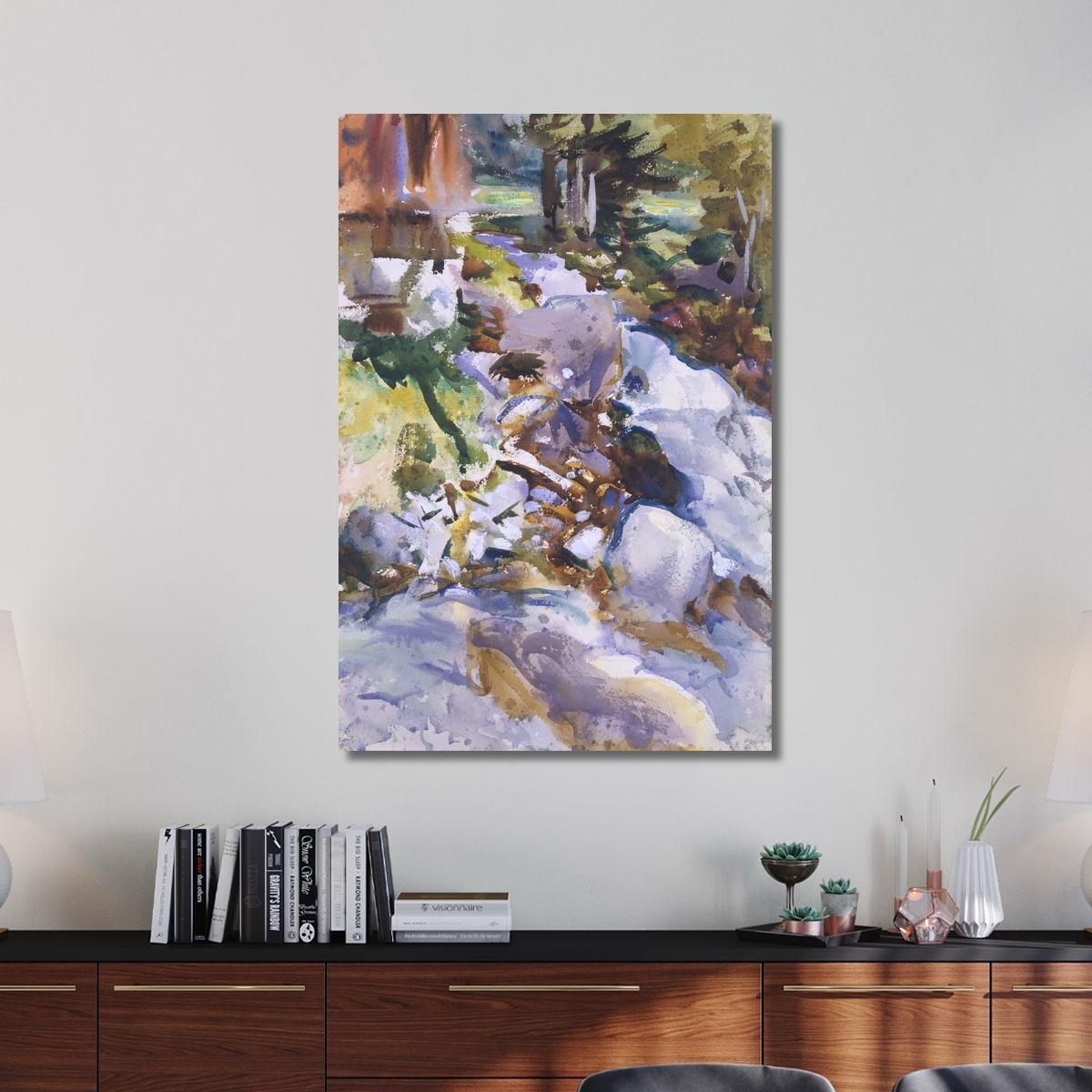 Rushing Brook John Singer Sargent jss259 canvas print 