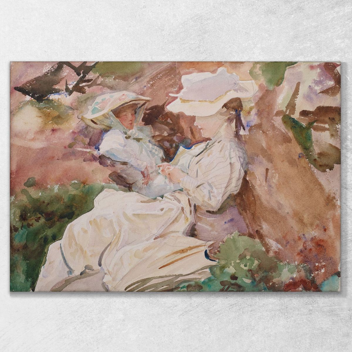 Simplon Mrs Barnard And Her Daughter Dorothy John Singer Sargent jss274 canvas print 