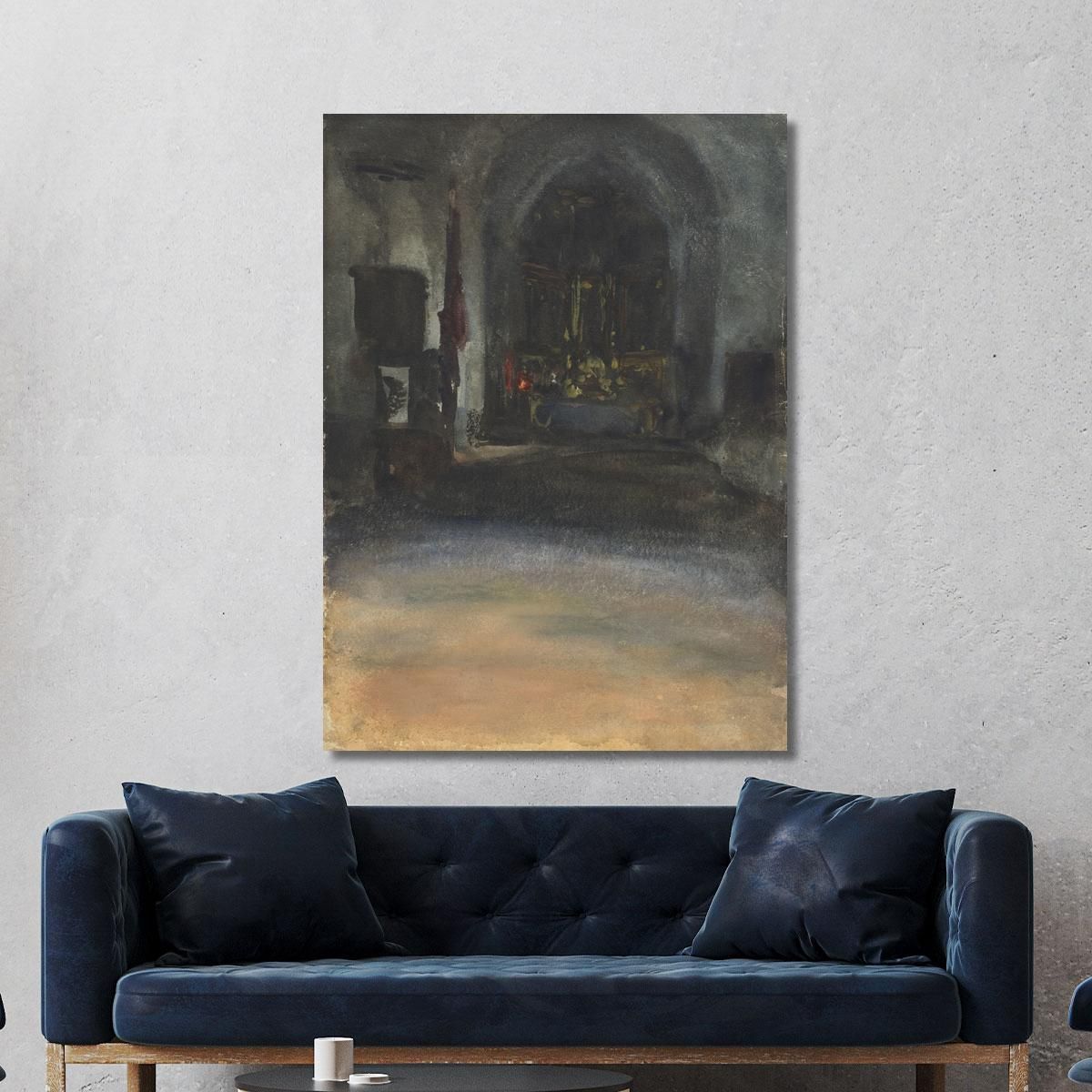 Spanish Church Interior John Singer Sargent jss281 canvas print 
