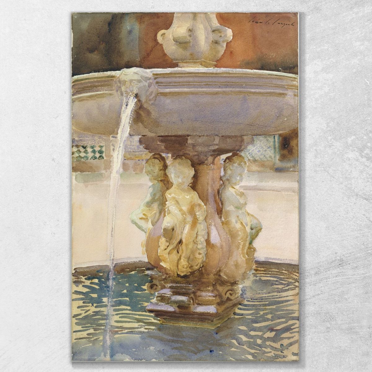 Spanish Fountain John Singer Sargent jss283 canvas print 