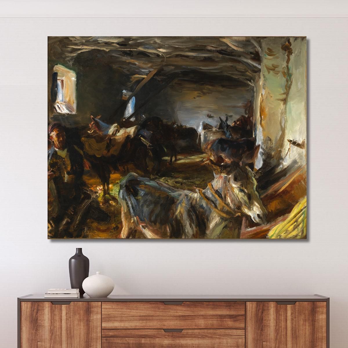 Stable At Cuenca John Singer Sargent jss288 canvas print 